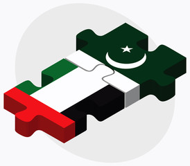 United Arab Emirates and Pakistan Flags