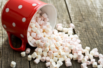 mini marshmallows in mug