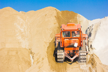 bulldozer on a building site