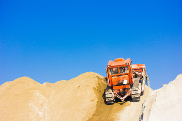 bulldozer on a building site