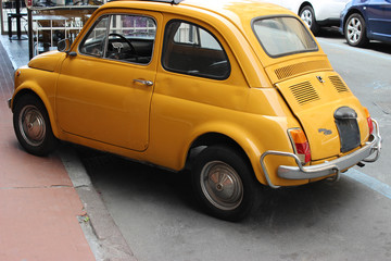 Fototapeta na wymiar Vintage Little Car in Italy