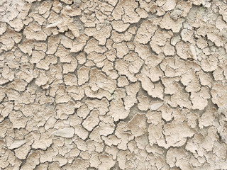 Closeup of dry soil