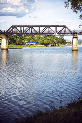Fototapeta na wymiar The Bridge on the River Kwai, Kanchanaburi, Thailand