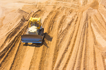 bulldozer on a building site