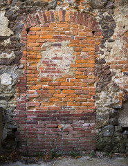 walled old dorr. Brick backround