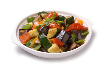 Ratatouille on a white background