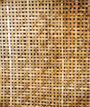 Old woven rattan pattern background