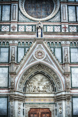 Obraz premium detail of Santa Croce cathedral in Florence