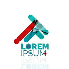 Logo, abstract geometric business icon