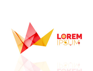 Logo, abstract geometric business icon