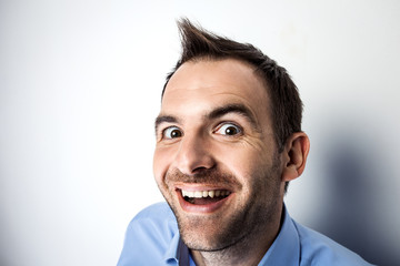 Fototapeta premium Funny and creative concept for businessman