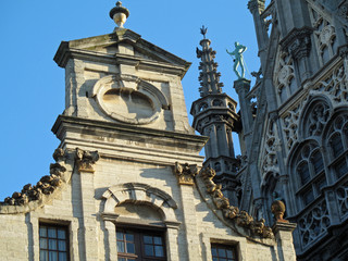 Fototapeta na wymiar Bruxelles, détail de Notre-Dame-du-Sablon