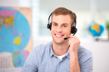 Creative concept for travel agency office