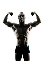 Fototapeta premium body buiding man isolated