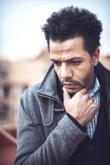 Confident attractive man in urban environment