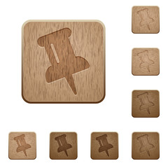 Pin wooden buttons