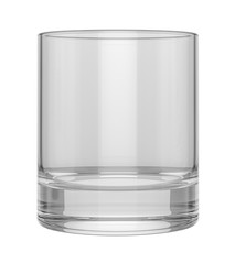 Empty glass on white background, mock up