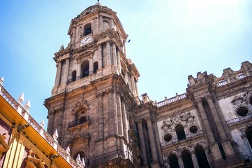 Fototapeta na wymiar Cathedral in Malaga, Andalusia, Spain
