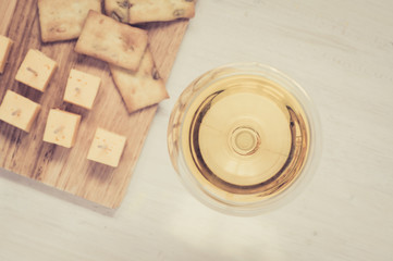 White wine and cheese