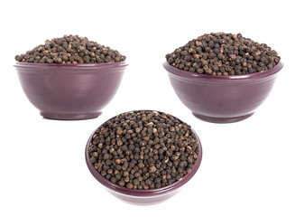 black pepper isolated on white background