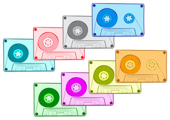 Color audio cassetes