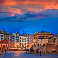 Pamplona Navarra Spain plaza del Castillo square