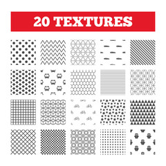 Transport icons. Car, Bicycle, Bus and Ship.