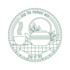 Tea logo template.