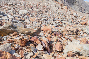 Rocky mountain in Tierra del Fuego, Argentina