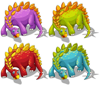 Dinosaurs with spikes tail