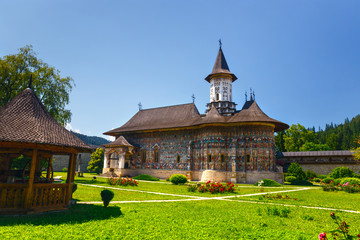 Fototapeta na wymiar The Sucevita Monastery is a Romanian Orthodox monastery situated in the commune of Sucevitai, Suceava County, Moldavia, Romania