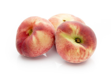 Peach on the white isolatd background.