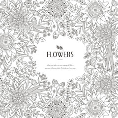 Fototapeta premium splendid flower frame