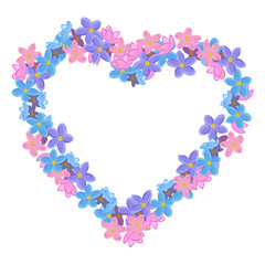 Heart made of flowers
