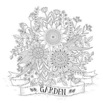 splendid flower coloring page