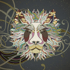 Fototapety  majestatyczny lew kolorowanka