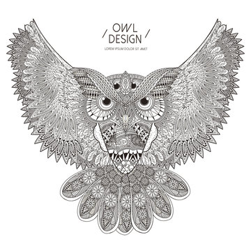 gorgeous owl coloring page