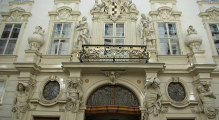 Obraz premium Vienne, façade d'un palais baroque, Autriche