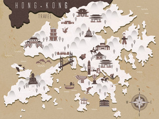 Hong Kong travel map