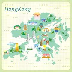 Hong Kong travel map