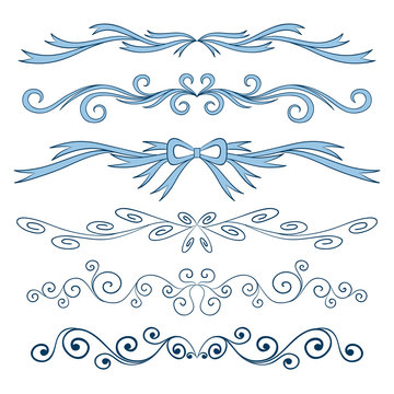 Set Calligraphic Valentine's Day  Elements