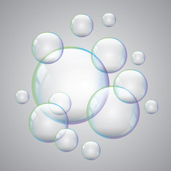 Realistic bubble illustration vector