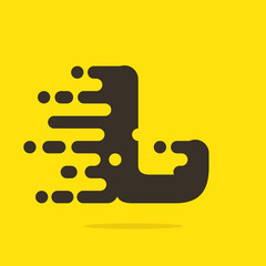 L letter logo design template.