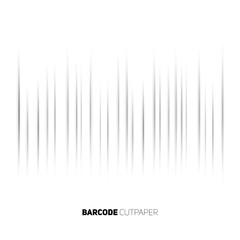 Shopping background with barcode from papercut