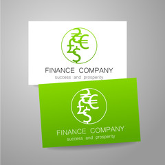 financial company dollar euro sign logo