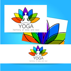 Fototapeta na wymiar lotos yoga logo