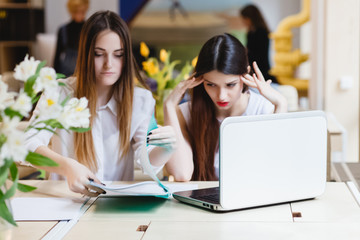 Businessteam working together on project