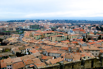 Fototapeta na wymiar Carcassonne view from the castle