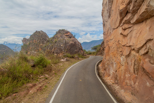 Mountain road between Balsas and Leimebamba, Peru