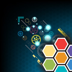 vector hexagon technology